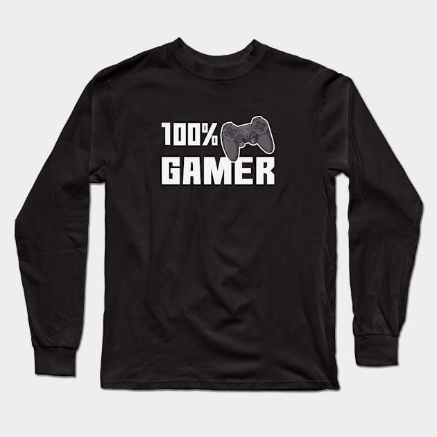 100 percent gamer Long Sleeve T-Shirt by Tobias Store
